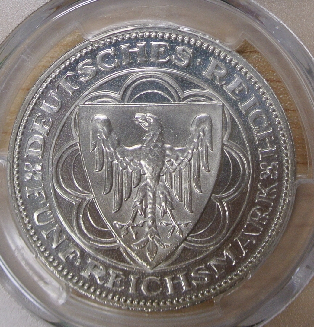 希少グレード】 1927ドイツ ブレーマーハーフェン 3 マルク 銀貨